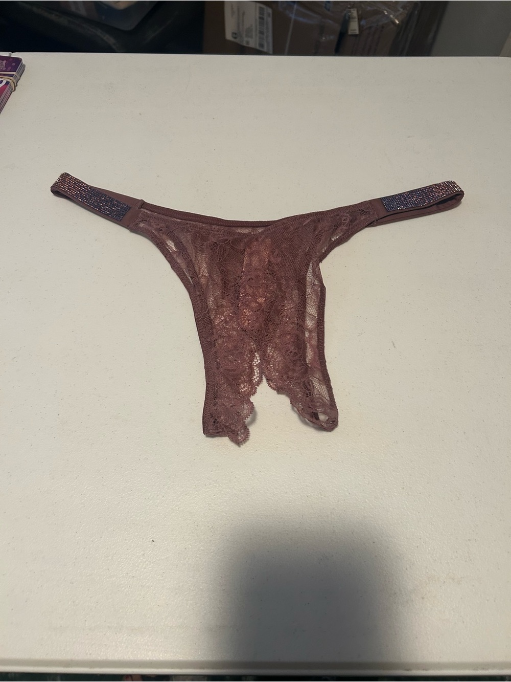 Victoria's Secret crotch panties - Mauve Pink with Shine strap